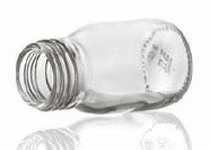 Bild von 30 ml syrup bottle, clear, type 3 moulded glass