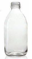 Bild von 200 ml syrup bottle, clear, type 3 moulded glass