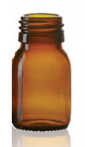 Bild von 30 ml syrup bottle, amber, type 3 moulded glass