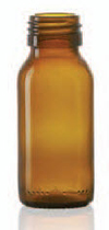 Bild von 60 ml syrup bottle, amber, type 3 moulded glass