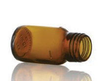 Image de 30 ml syrup bottle, amber, type 3 moulded glass