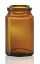 Image de 11.5 ml tablet jar, amber, type 3 moulded glass