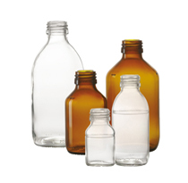 Image de 500 ml syrup bottle, amber, type 3 moulded glass