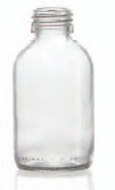 Bild von 100 ml syrup bottle, clear, type 3 moulded glass