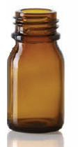 Image de 4 ml dropper bottle, amber, type 3 moulded glass