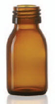 Picture of 20 ml syrup bottle, amber, type 3 moulded glass